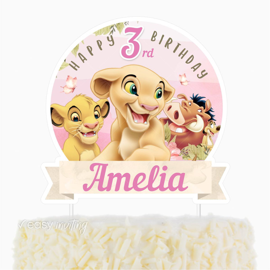 Nala Lion King Cake Topper - Print Me Pretty