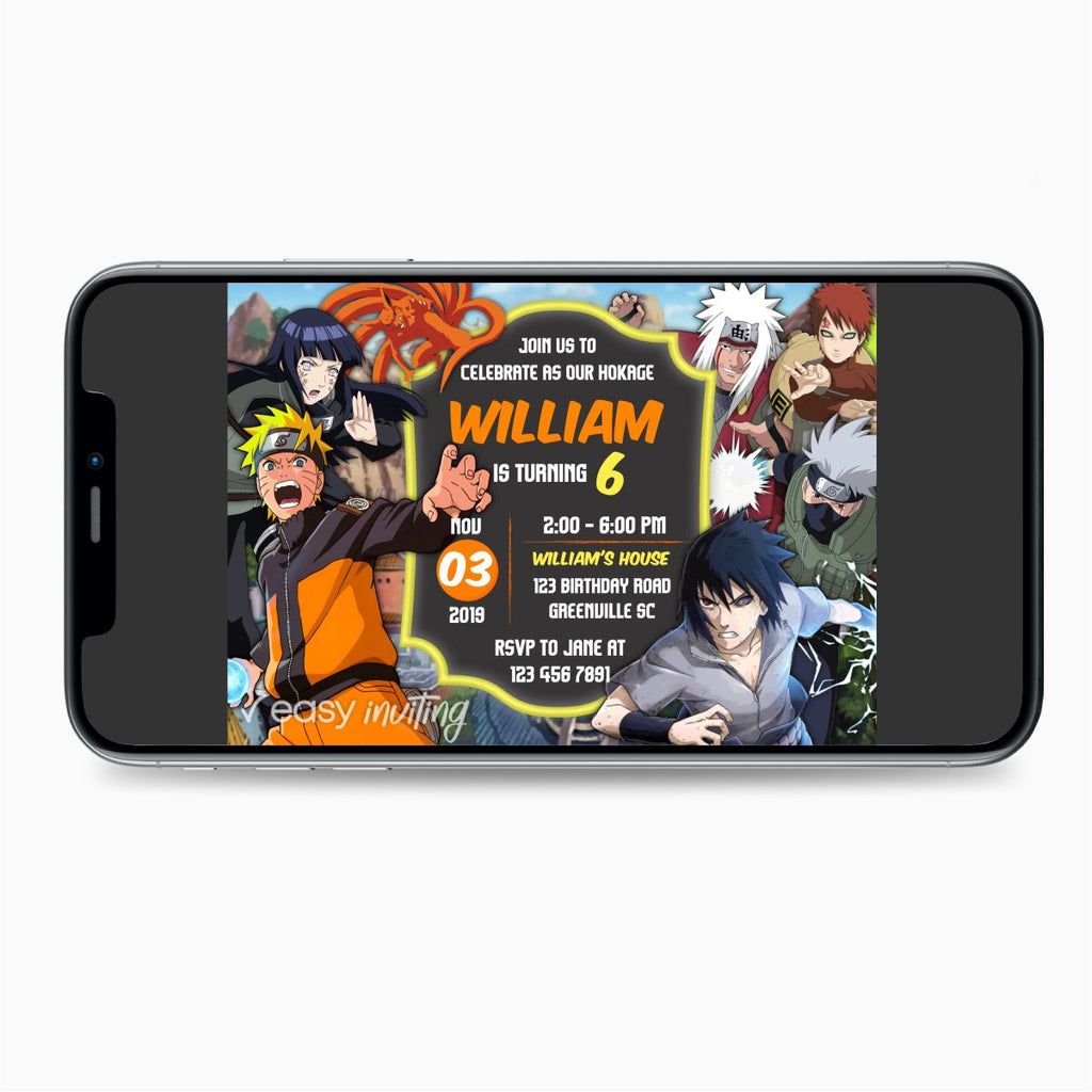 Naruto Birthday Invitation Printable - Print Me Pretty