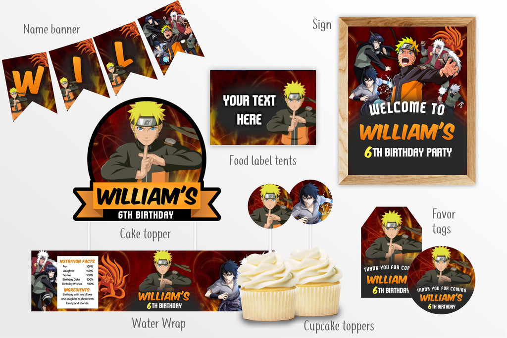 Naruto Party Decorations Kit - Print Me Pretty