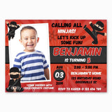 Ninja Birthday Invitation with Photo