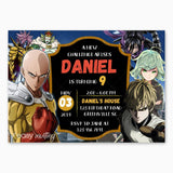 One Punch Man Birthday Invitation