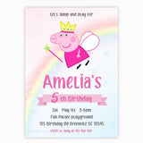 Peppa Pig Fairy Birthday Invitation