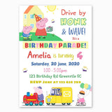 Peppa Pig Birthday Parade Drive By Invitation