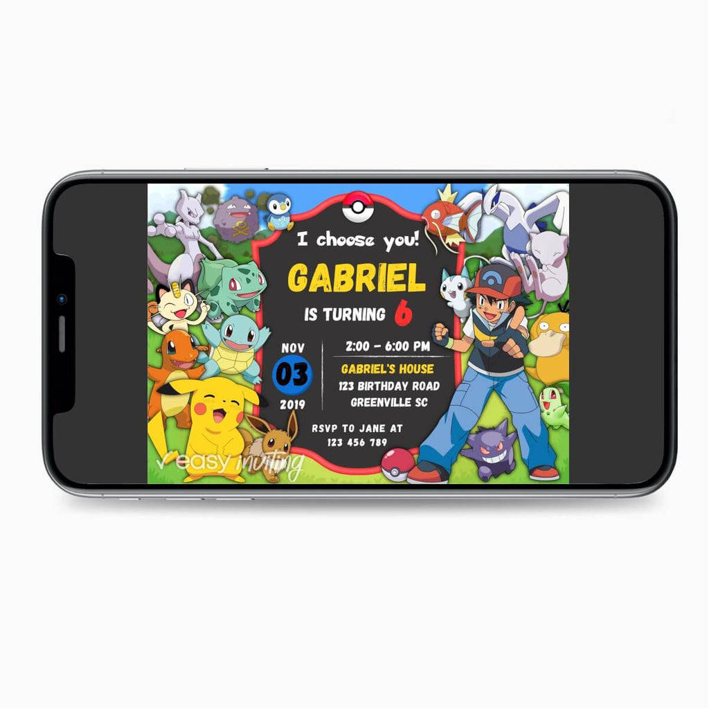 Pokemon Birthday Invitation - Print Me Pretty