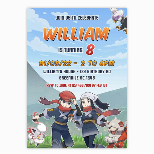 Pokemon Legends Arceus Invitation 