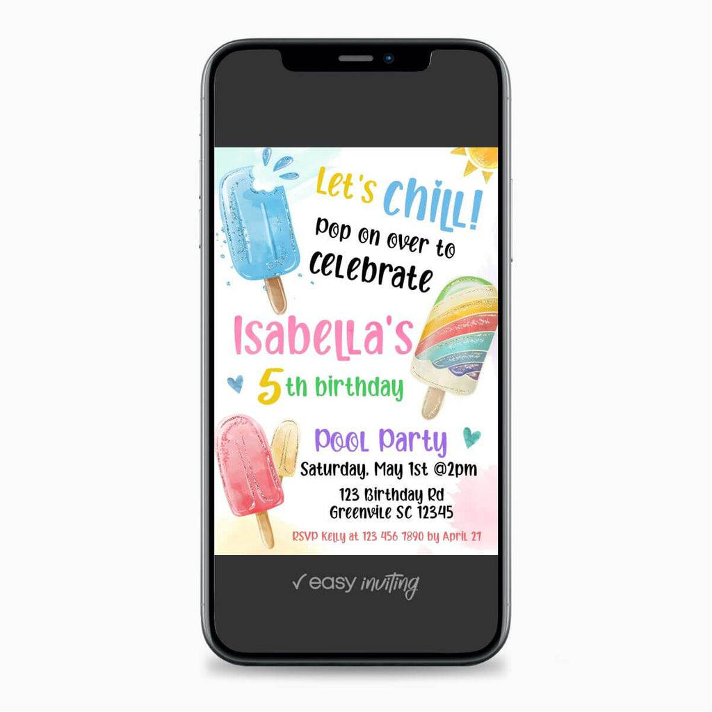 Popsicle Birthday Invitation - Print Me Pretty