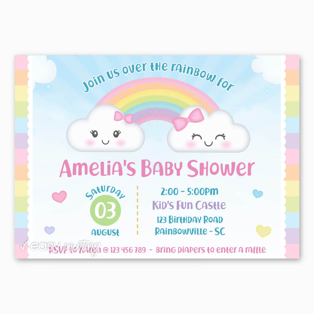 Rainbow Baby Shower Invitation - Print Me Pretty