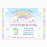 Rainbow Birthday Invitation