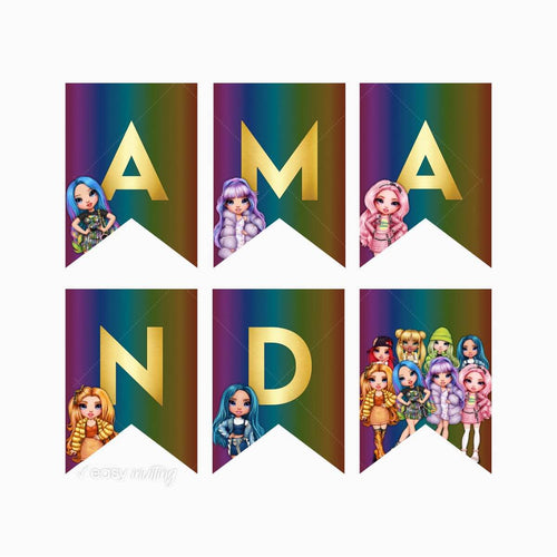 Rainbow High Bunting Banner - Easy Inviting