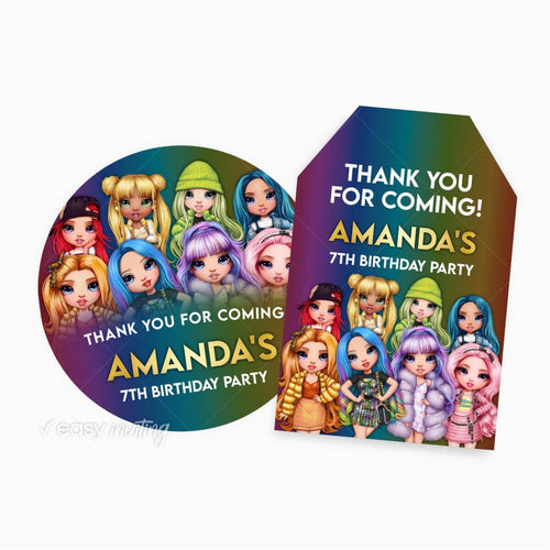 Rainbow High Favor Tag - Easy Inviting