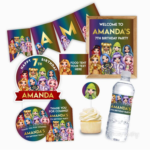 Rainbow High Party Printables Bundle