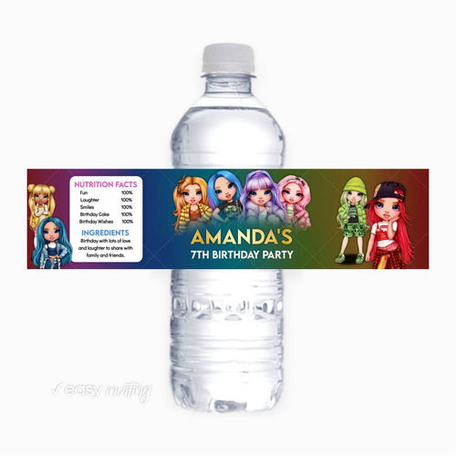 Rainbow High Water Label - Easy Inviting