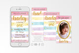 Rainbow Video Invitation Modern