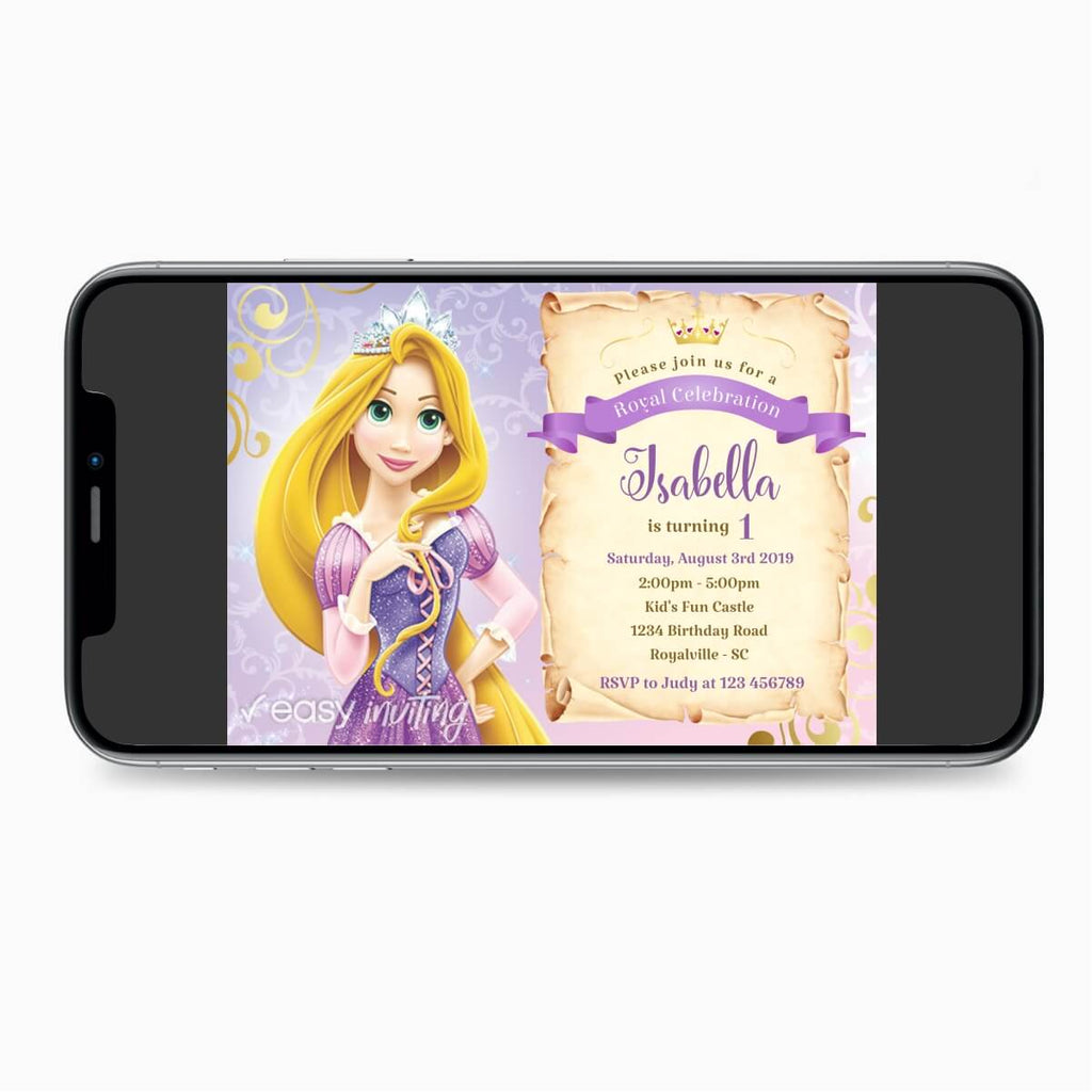 Rapunzel Birthday Invitation - Print Me Pretty