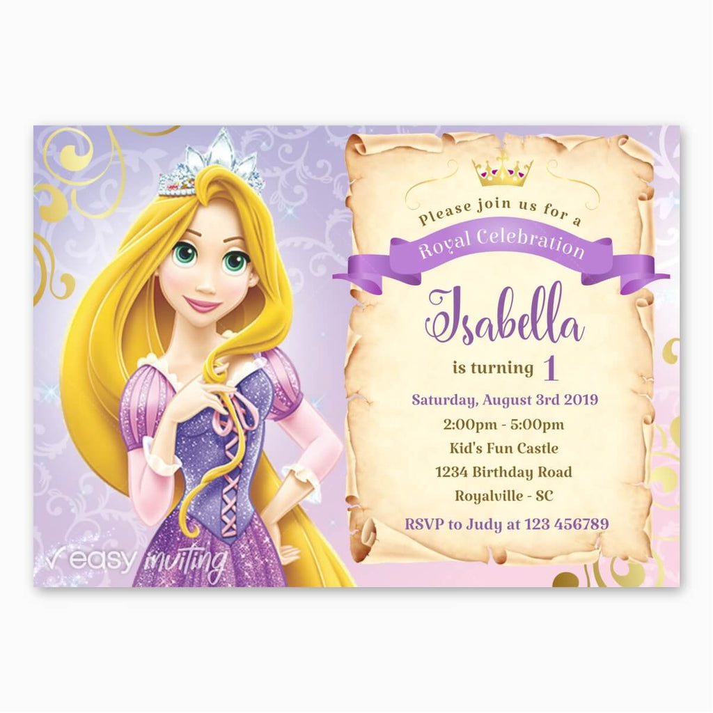 Rapunzel Birthday Invitation - Print Me Pretty