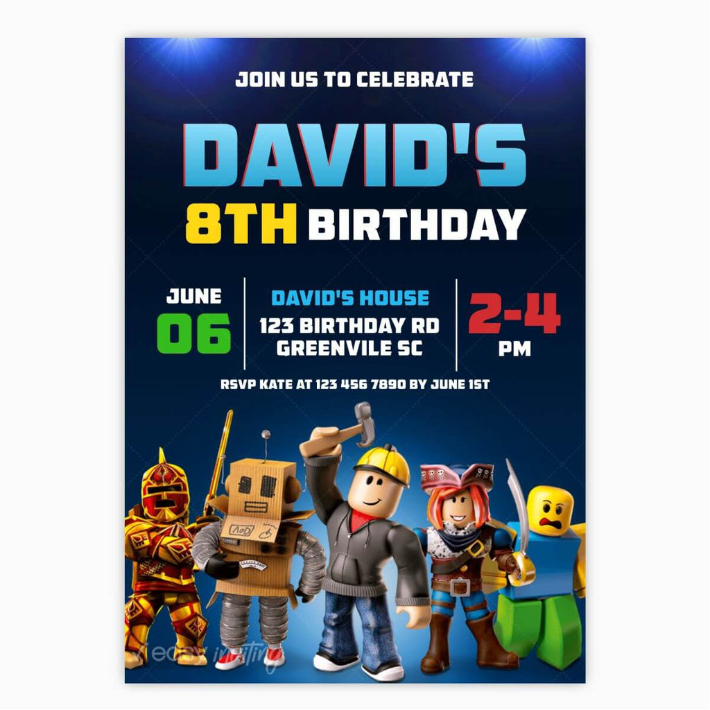 Roblox Birthday Invitation - Easy Inviting