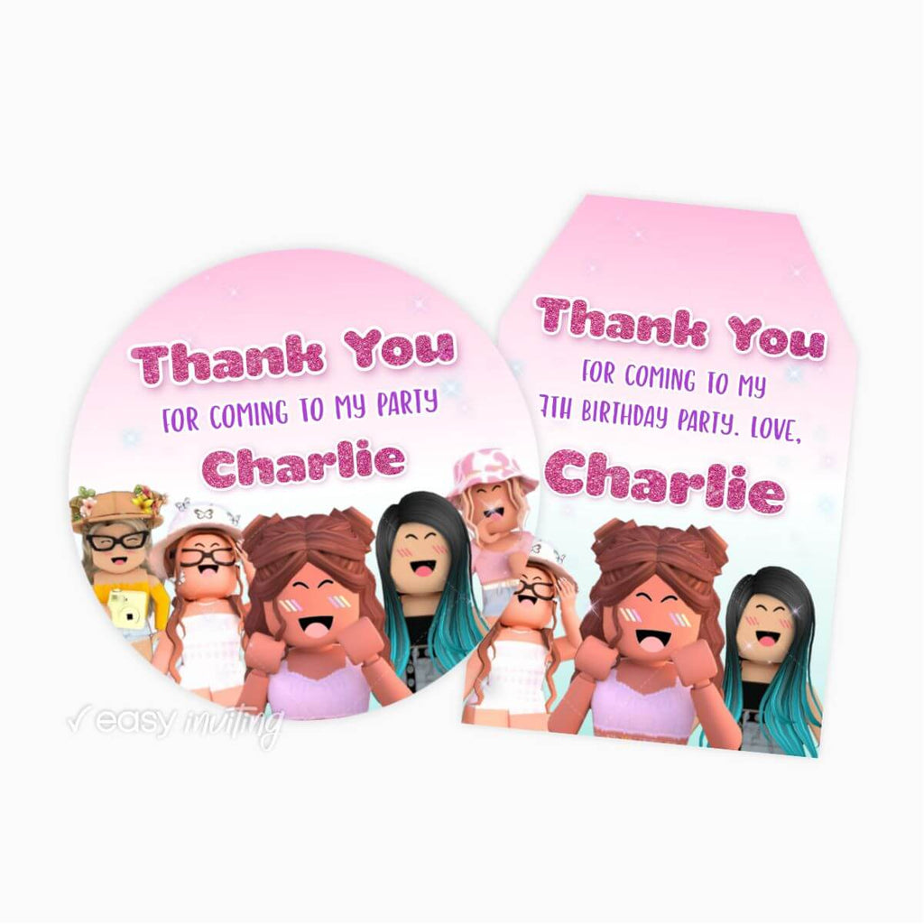 Roblox Thank you Tag for Girls - Print Me Pretty