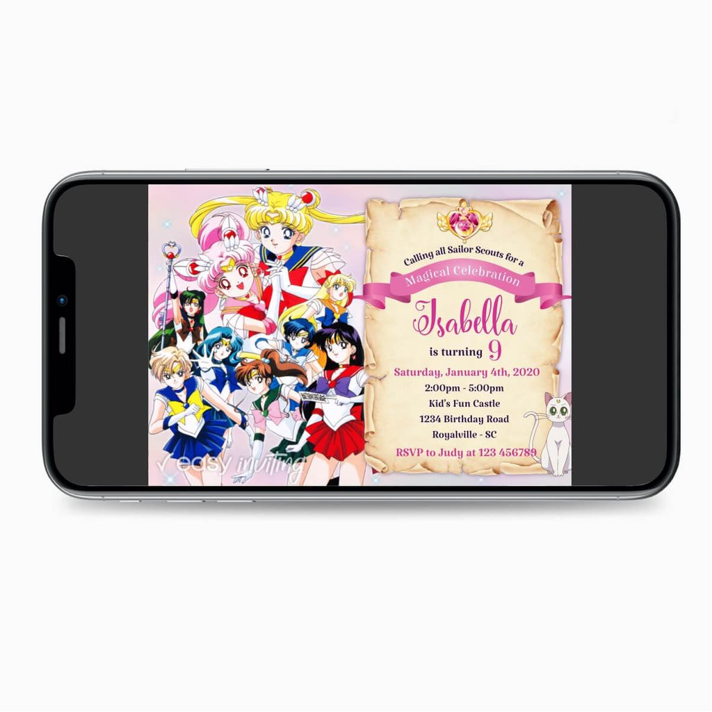 Sailor Moon Birthday Invitation - Print Me Pretty