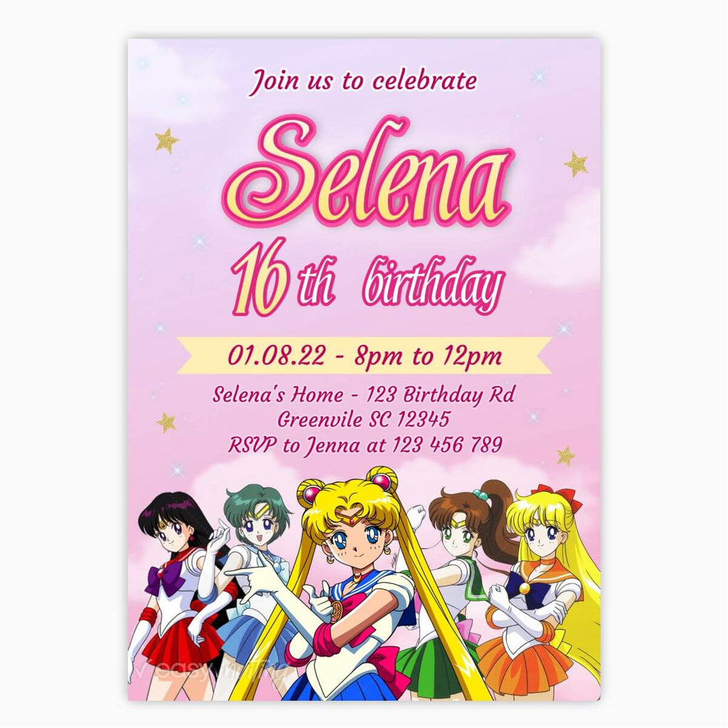 Sailor Moon Invitation - Easy Inviting