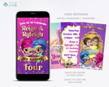 Shimmer and Shine Video Invitation for Birthday Evite