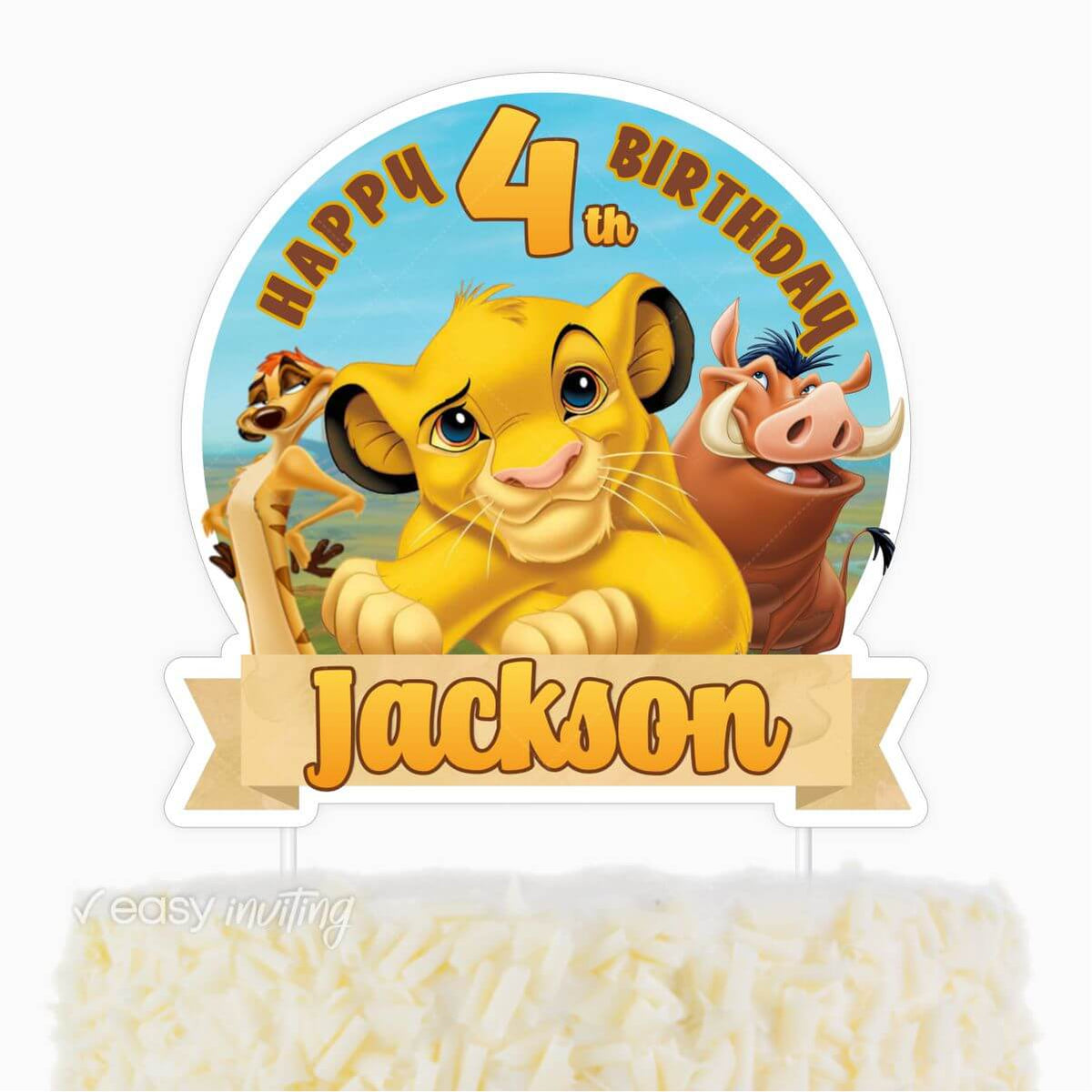 Lion King Simba Cake Topper – Easy Inviting for Free Printable Lion King Cupcake Toppers