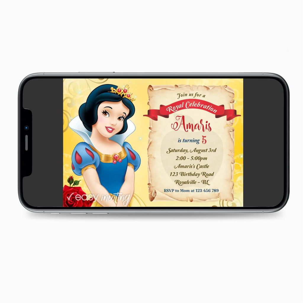 Snow White Birthday Invitation - Print Me Pretty