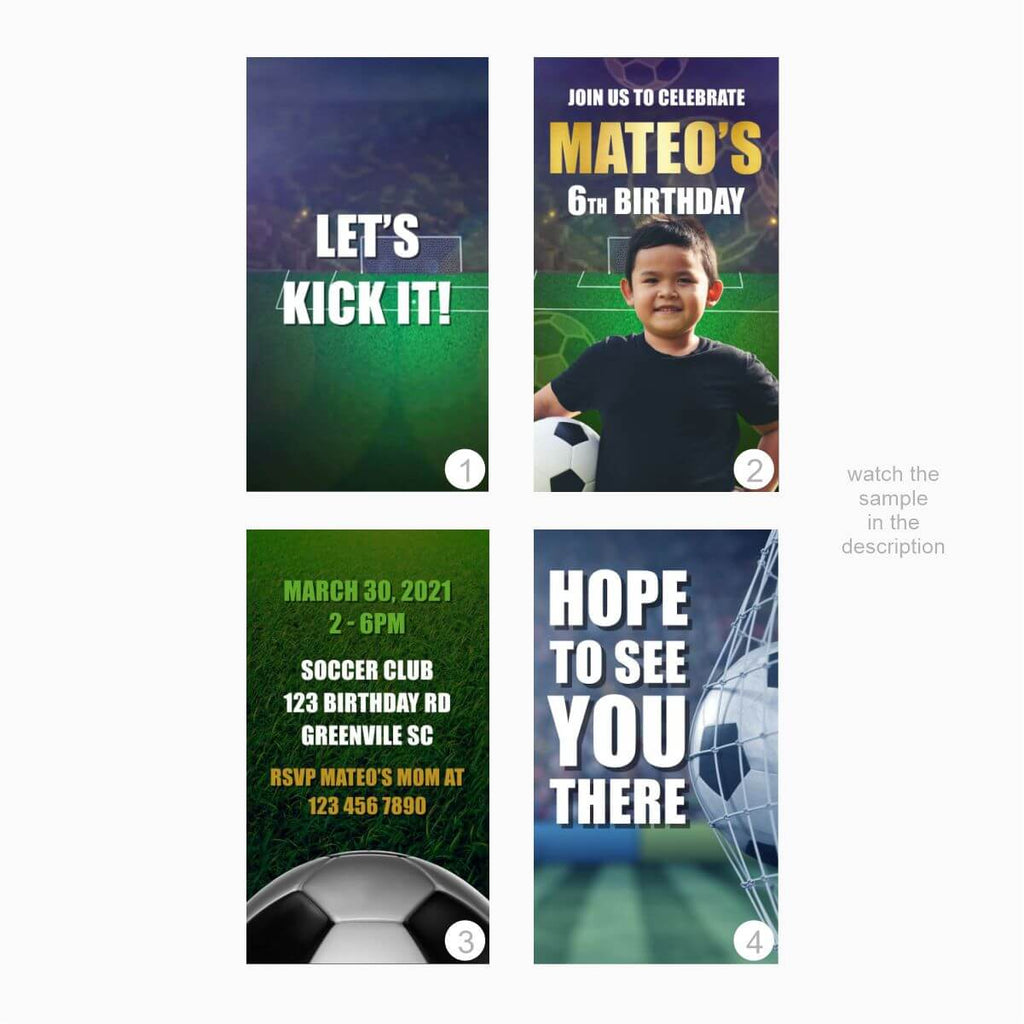 Soccer Video Invitation - Print Me Pretty