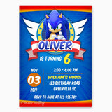 Sonic Birthday Invitation