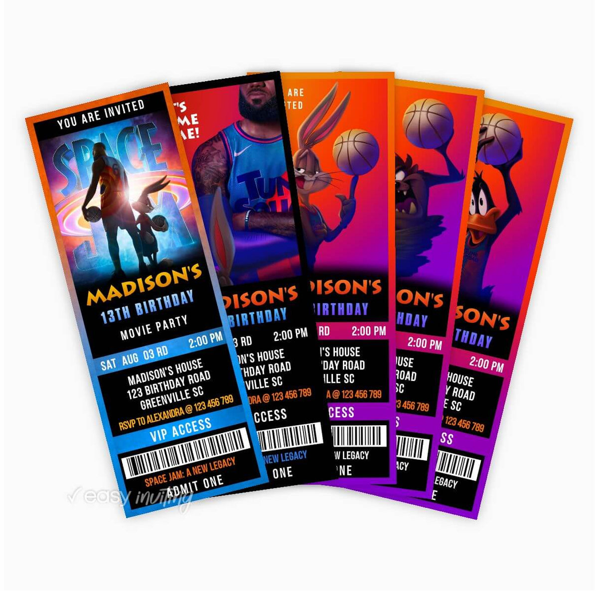 Space Jam: A New Legacy Ticket Invitation – Easy Inviting