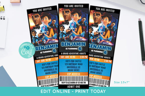 Spies in Disguise Movie Ticket Invitation - Print Me Pretty