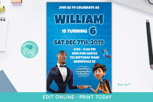 Spies in Disguise Birthday Invitation - Print Me Pretty