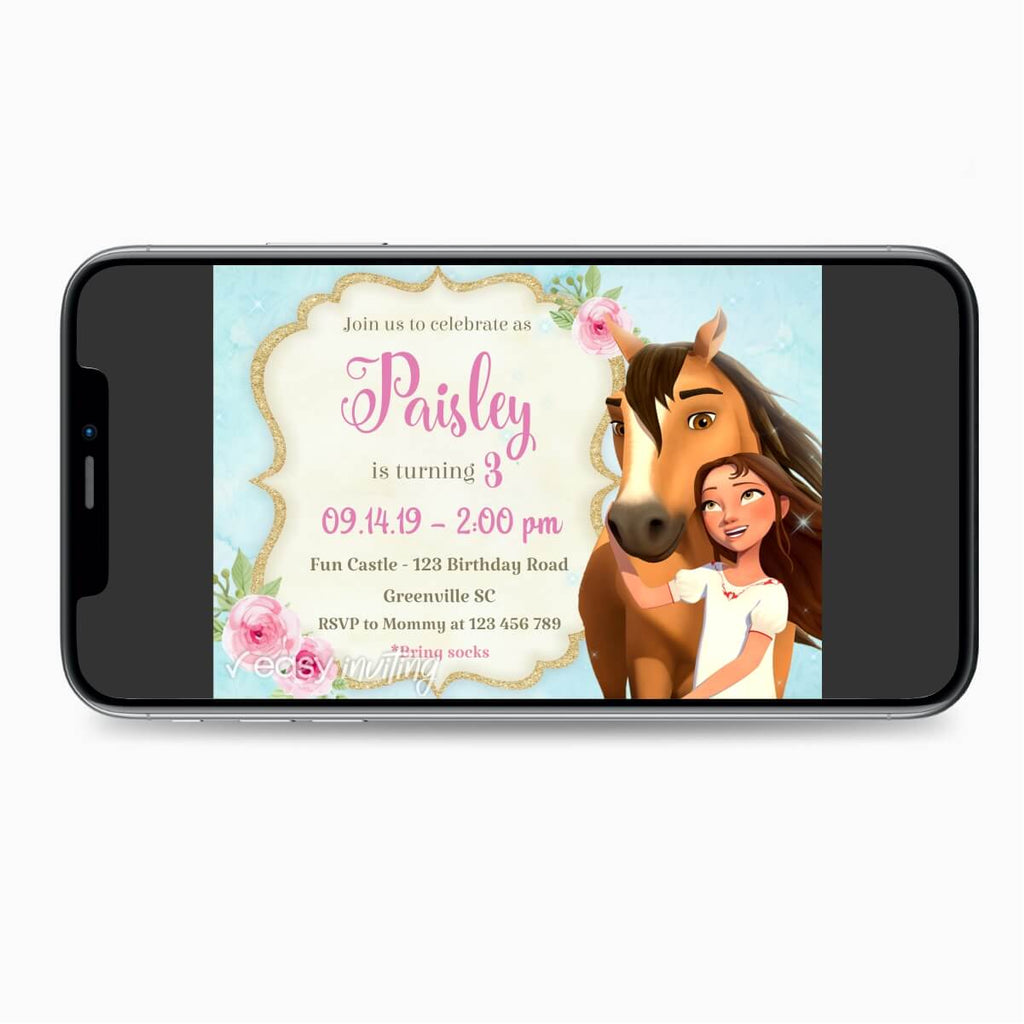 Spirit Riding Free Birthday Invitation - Print Me Pretty