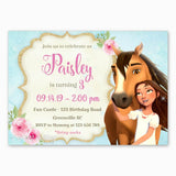 Spirit Riding Free Birthday Invitation