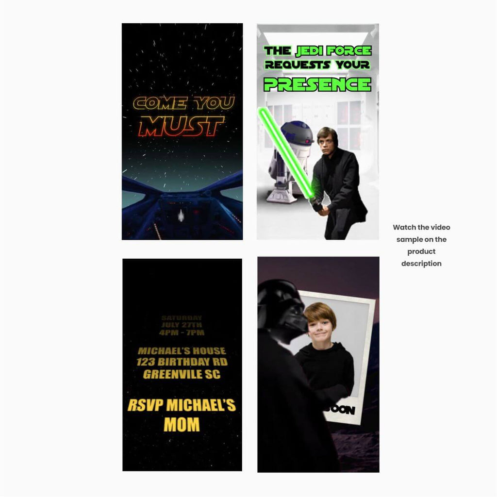 Star Wars Video Invitation - Print Me Pretty