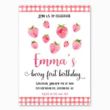 Strawberry Birthday Invitation