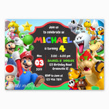 Super Mario Birthday Invitation