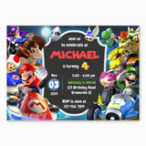 Mario Kart Birthday Invitation