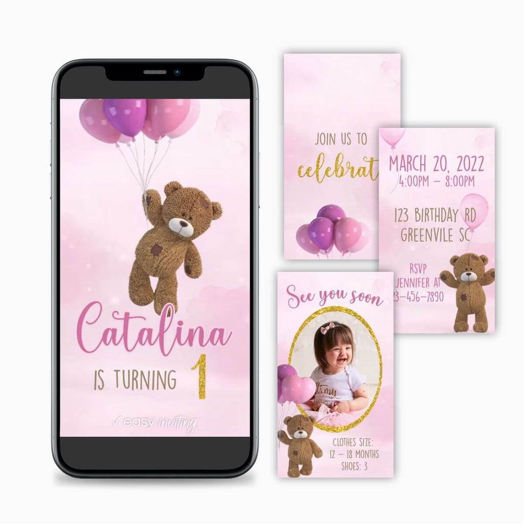 Teddy Bear Video Invitation - Easy Inviting