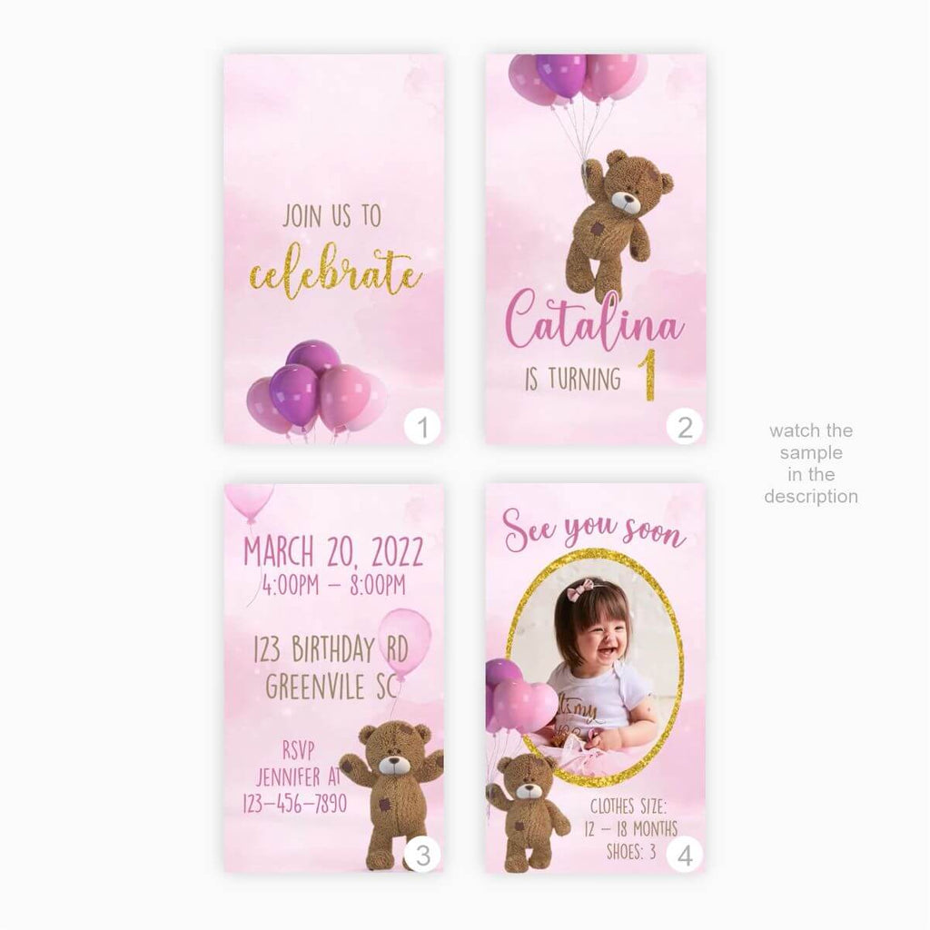 Teddy Bear Video Invitation - Easy Inviting