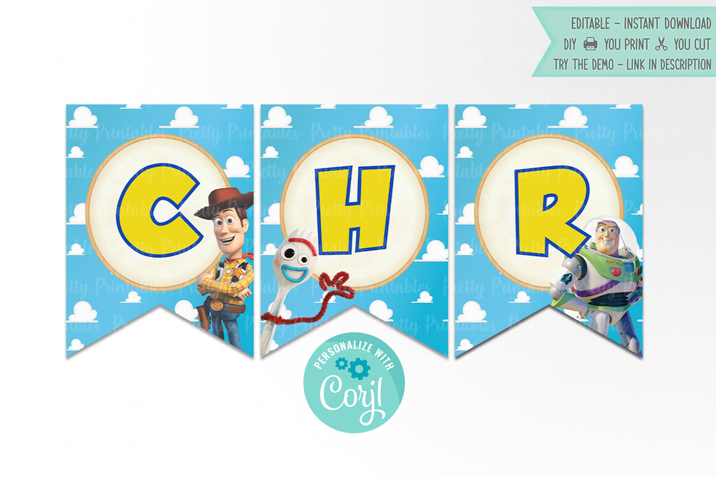 Toy Story 4 Bunting Banner - Print Me Pretty