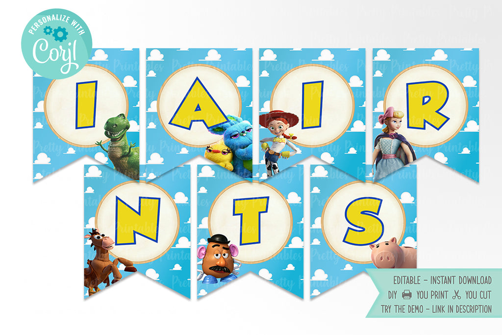 Toy Story 4 Bunting Banner - Print Me Pretty