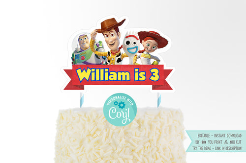 Toy Story 4 Cake Topper - Print Me Pretty