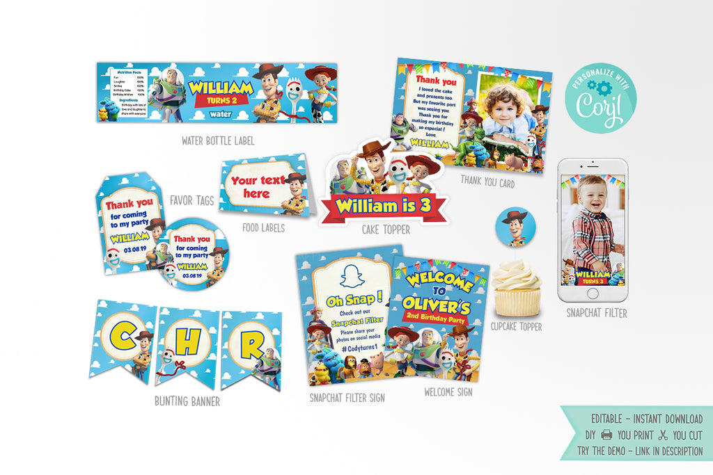 Toy Story 4 Party Printables Bundle - Print Me Pretty