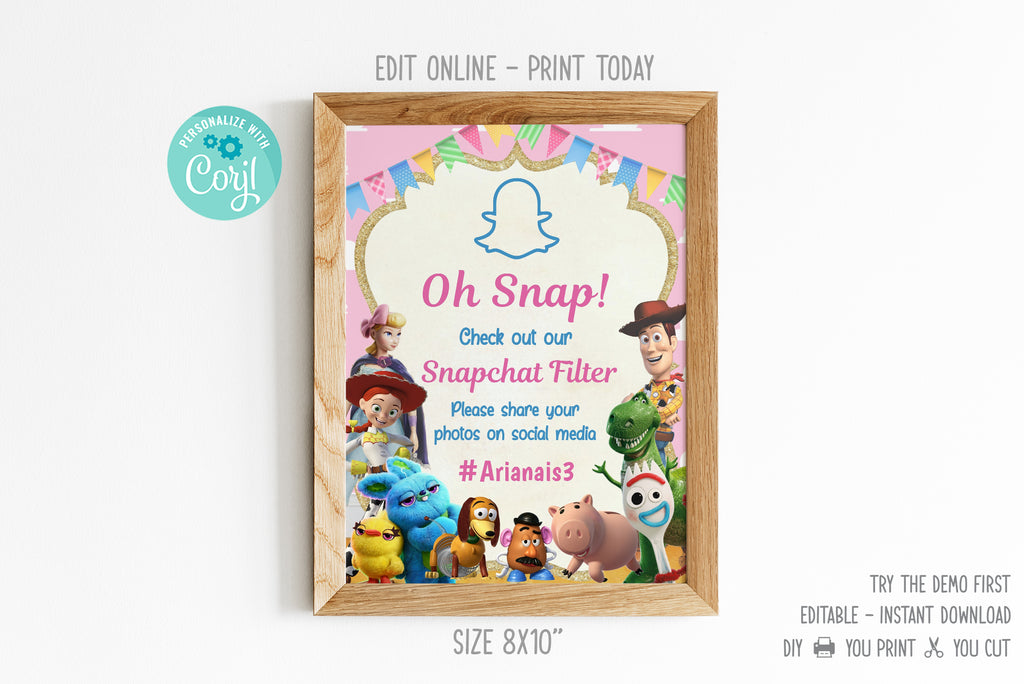 Toy Story 4 Party Printables Bundle Girl - Print Me Pretty