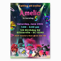 Trolls 2 World Tour Birthday Invitation - Print Me Pretty