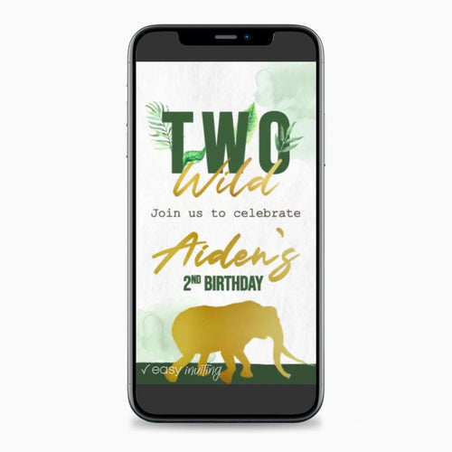 Two Wild Video Invitation - Print Me Pretty