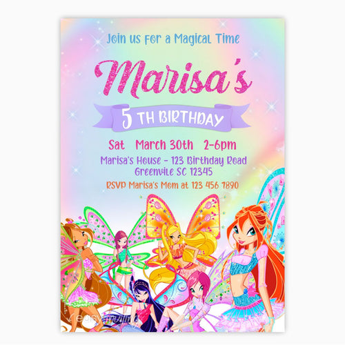 Winx Birthday Invitation - Print Me Pretty