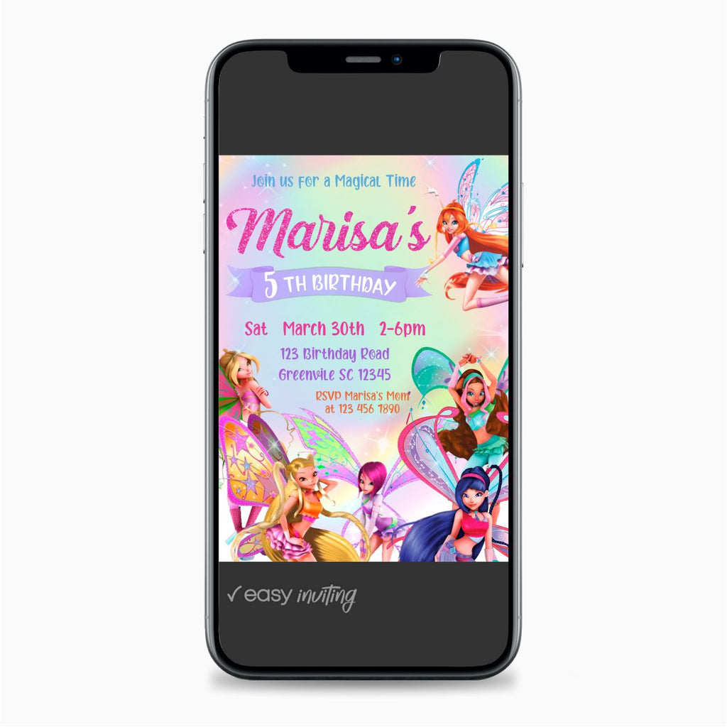 Winx Believix Birthday Invitation - Print Me Pretty