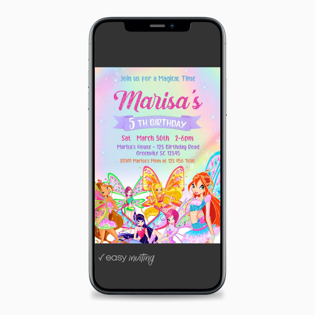 Winx Birthday Invitation - Print Me Pretty