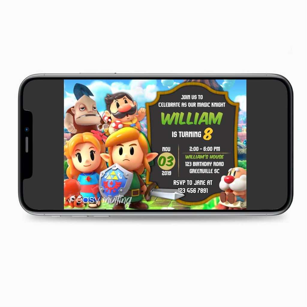 Zelda Link's Awakening Birthday Invitation - Print Me Pretty
